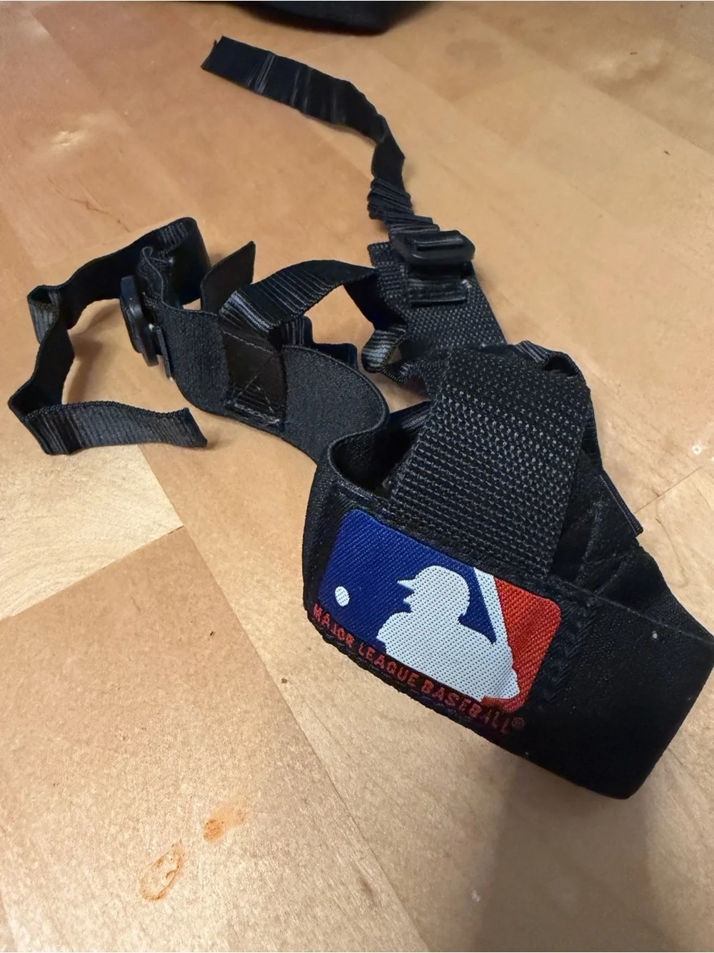 MLB Black Strap Bib with Red, White & Blue League Logo